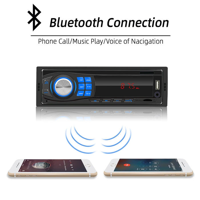 BQCC Autoradio 1 DIN MP3-Player Digital Bluetooth Autoradio FM Radio Stereo Audio Musik USB/SD mit In-Dash-AUX-Eingang