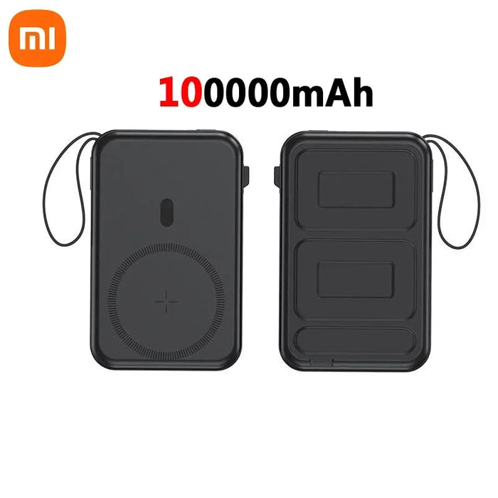 Xiaomi 200000 mAh magnetische Powerbank mit Magsafe, kabellosem Laden und 22,5 W Schnellladung, integriertem Kabel, tragbare Power Bank für iPhone