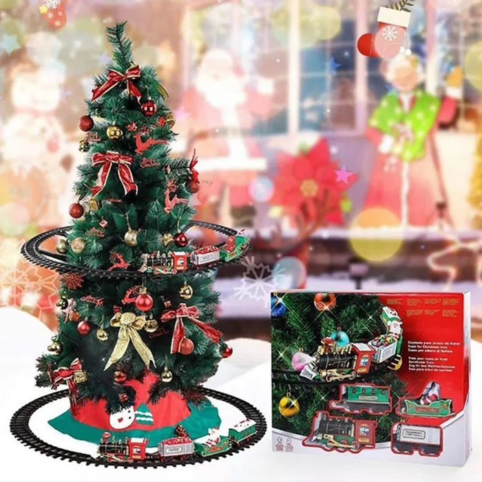 Magical Electric Christmas Train Set - Easy Assembly and Safe for Kids, Ideal Gift and Home Decoration