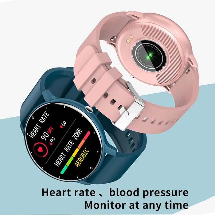 Montre intelligente de fitness polyvalente ZL02D pour hommes et femmes – Tracker de santé étanche avec moniteur de fréquence cardiaque et connectivité Bluetooth pour iOS et Android