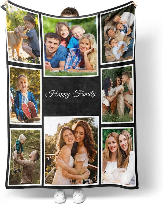 Manta de franela personalizada con foto y texto: manta polar personalizada para el sofá, regalo perfecto para familiares y amigos