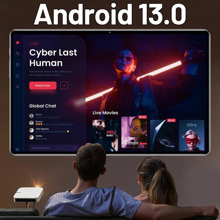 2024 Nueva versión global de Android 13.0: tableta HD 5G de 11,6 pulgadas con 16 GB de RAM, 1 TB de almacenamiento y batería de 20000 mAh