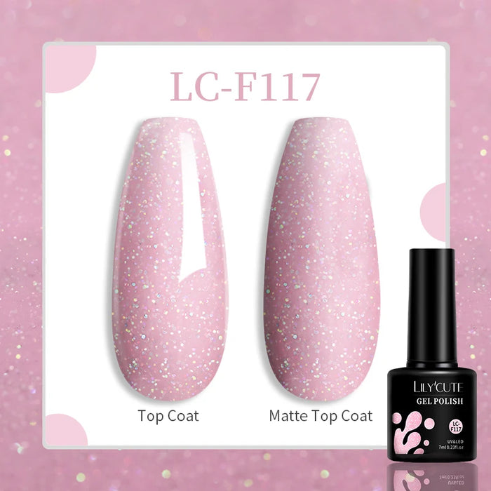 LILYCUTE 129 Farben 7 ml Nagel-Gel-Nagellack – semi-permanente Nagelkunst und Maniküre mit Soak-Off-LED-UV-Gel-Nagellack