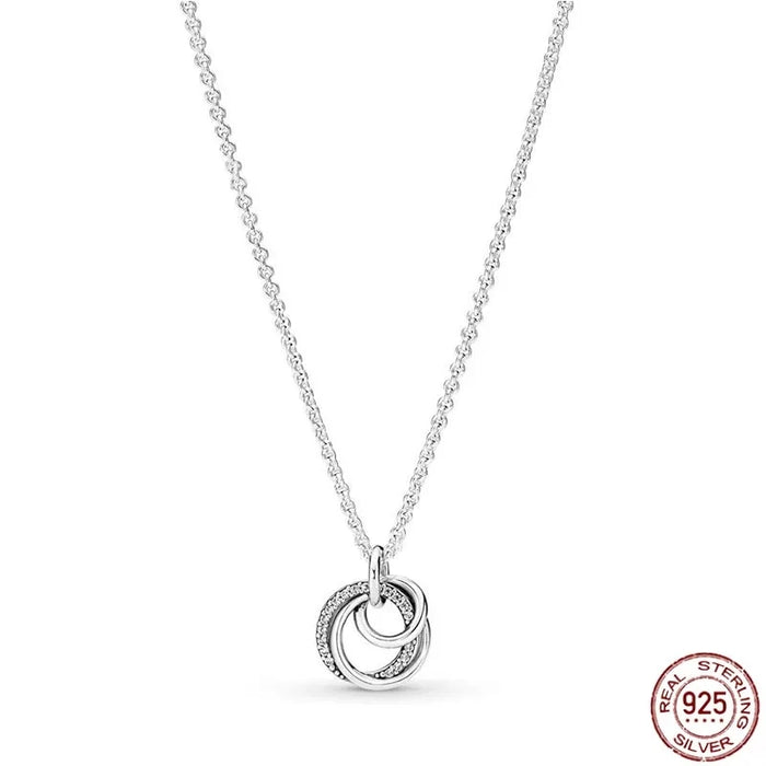 Eleganter Anhänger aus 925er Sterlingsilber mit glänzenden Herzen, perfekt für Pandora und als Geschenk für Paare