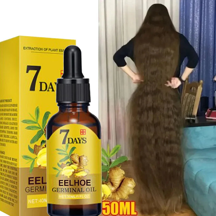 Paquete de 5 sueros para el crecimiento del cabello con jengibre: tratamiento fortalecedor y reparador para la caída del cabello y un crecimiento rápido del cabello