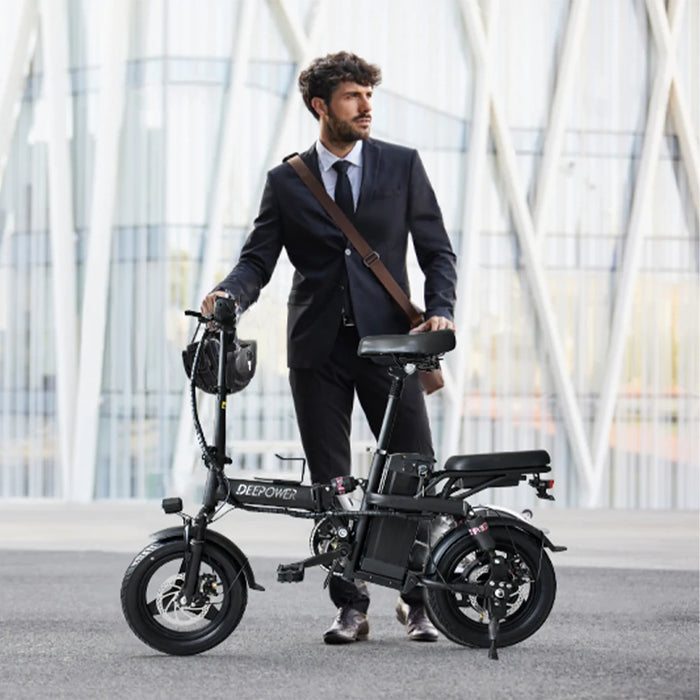 DeePower K300 14 pouces vélo électrique pliant pour adultes, vélo électrique avec batterie au Lithium, vélo de banlieue-Ebike 20MPH