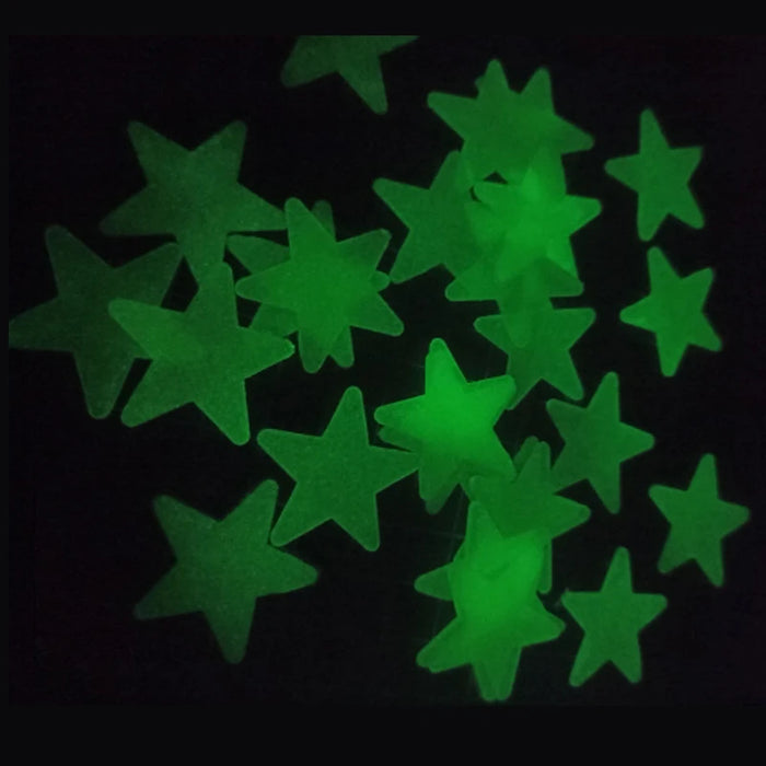 Autocollants lumineux étoiles en PVC pour les nuits sombres, art mural fluorescent pour décorations de chambre d'enfants et de fête