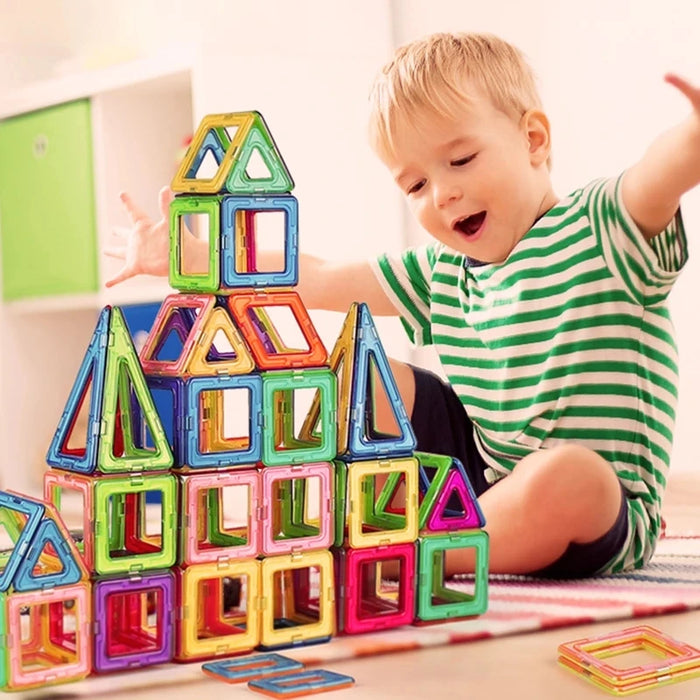 Bloques de construcción magnéticos en tamaños grandes y pequeños: juguetes magnéticos DIY para niños, juegos de construcción de diseño, regalos para niños