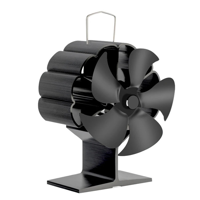 Ventilateur silencieux à 6 pales pour poêle - Répartition efficace de la chaleur avec thermomètre