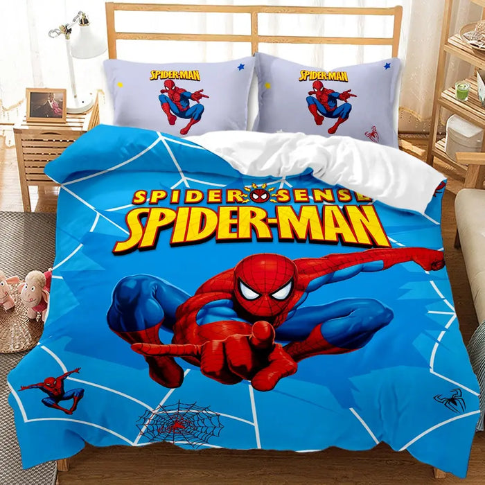 Parure de lit Spiderman avec imprimé moderne, convient aux enfants et aux adultes, taille double, comprend une taille king size