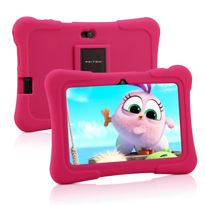 PRITOM Tablet Infantil de 7 Pulgadas con Quad Core, Android 10, 32GB, WiFi, Bluetooth y Software Educativo Preinstalado