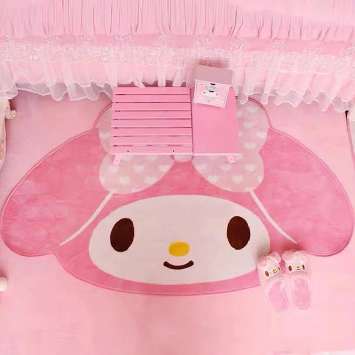 Sanrio My Melody Cinnamoroll Teppich Kuromi Bettdecke Fußmatten Schminktisch Kissen Schlafzimmer Dekor Pashmina Teppich