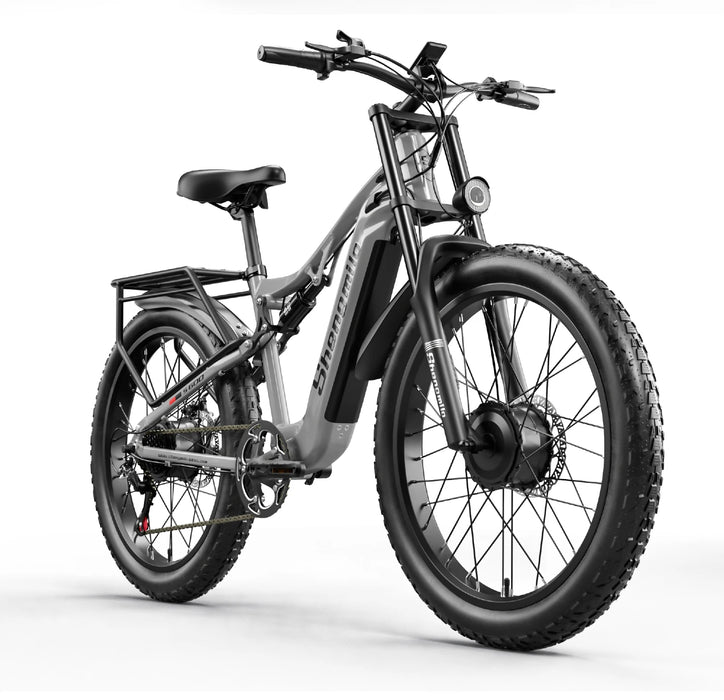 Shengmilo Vélo électrique adulte, VTT électrique, double moteur, 48 V, 17,5 Ah, batterie 840 WH, pneu de 26 pouces de large, S600, 2000 W