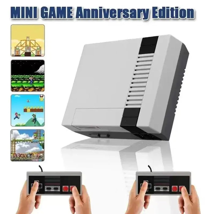 Mini console de jeu vidéo de divertissement familial portable avec sortie AV rétro avec 620 jeux classiques intégrés et double console de jeu