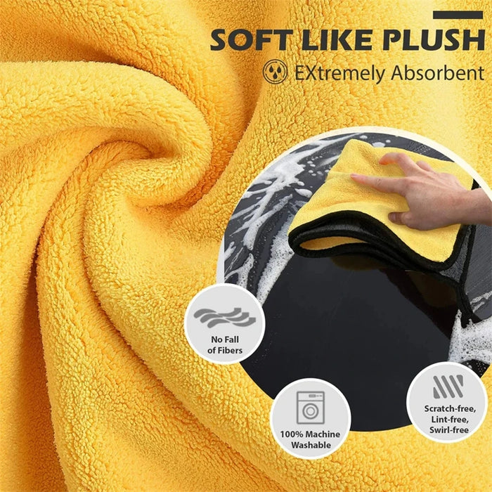 6-Pack Microfiber Cloths - Optimal Cleaning with High Absorption and Softness