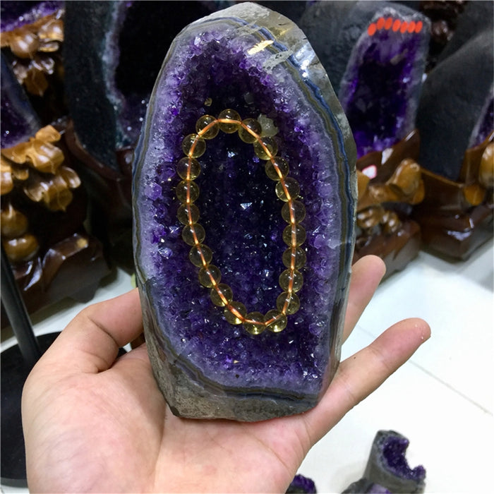 Premium AAA+ Amethyst-Geoden-Cluster für Heim- und Bürodekoration – Naturstein-Heilgeschenk