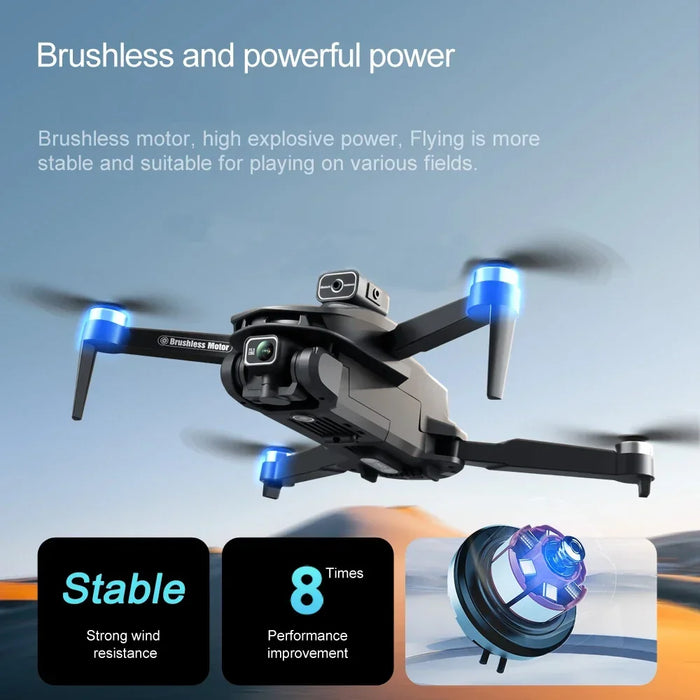 V168 PRO GPS-Drohne, professionell, 8K mit HD-Kamera, FPV, 5G, WLAN, bürstenloser Motor, faltbarer RC-Quadcopter mit Hindernisvermeidung