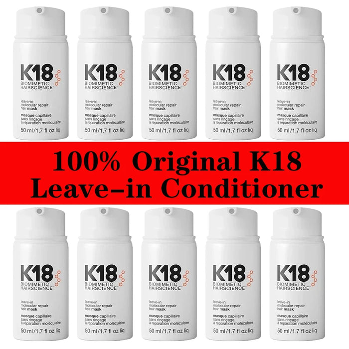 K18 Leave-In Conditioner 50 ml – Tratamiento de queratina para reparar el cabello dañado y seco