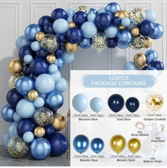 Kit de arco de guirnalda de globos para decoración de bodas y fiestas de cumpleaños para niños y adultos, bolas de látex para baby shower y revelación de género