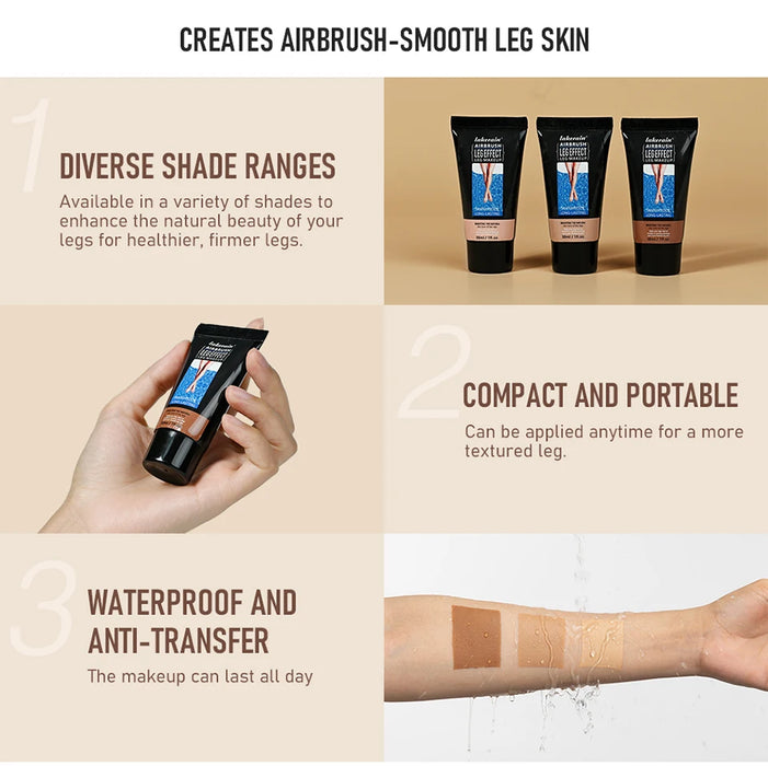 30 g Even Skin Tone Body Foundation – Feuchtigkeitsspendende Bräunungscreme ohne Sonne für Beine und Körper