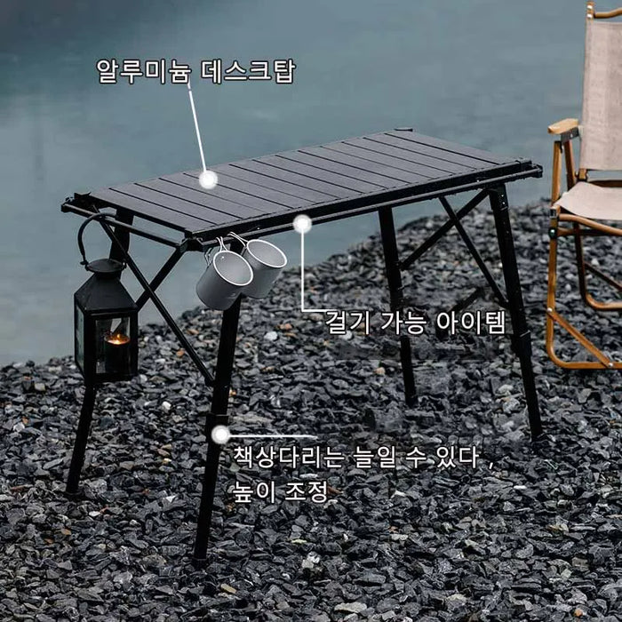 Table de Camping Pliante IGT en Bois - Table Barbecue Portable et Légère pour Activités de Plein Air, Pique-niques et Pêche