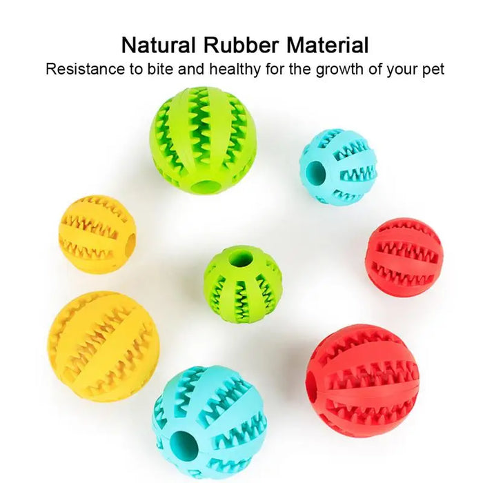 Pelota de Goma Interactiva para Perros - Masticación y Limpieza de Dientes para Perros y Gatos Pequeños y Grandes