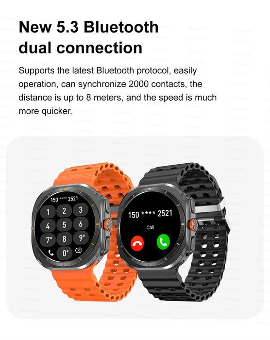 Montre connectée DT Ultra, écran AMOLED, 47mm, Sport, 4 go, BT, boussole d'appel, NFC, pour Samsung Galaxy Apple Xiaomi 2024