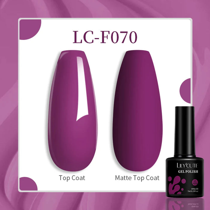 LILYCUTE 129 Farben 7 ml Nagel-Gel-Nagellack – semi-permanente Nagelkunst und Maniküre mit Soak-Off-LED-UV-Gel-Nagellack