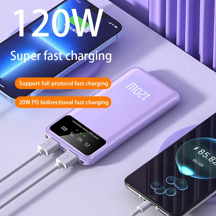 Xiaomi 100000mAh Powerbank 100W Cargador portátil de alta capacidad de carga rápida para iPhone, Huawei y Samsung