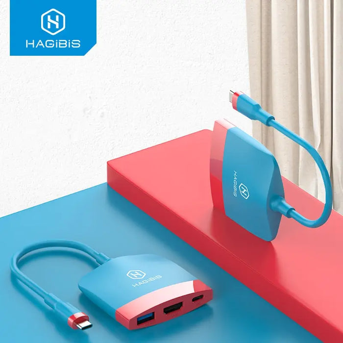 Hagibis Switch Dock TV Dock SWC01 Estación de acoplamiento portátil USB C a 4K HDMI USB 3.0 Hub para Nintendo, portátiles, PC y iPad