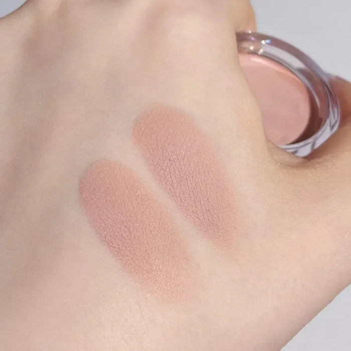 Matte Nude-Lidschatten-Creme, wasserfest, seidig glatt, Lidschatten-Grundierung, Pigment, rosa, braunes Augen-Make-up, langanhaltendes Monochrom-Pfirsich