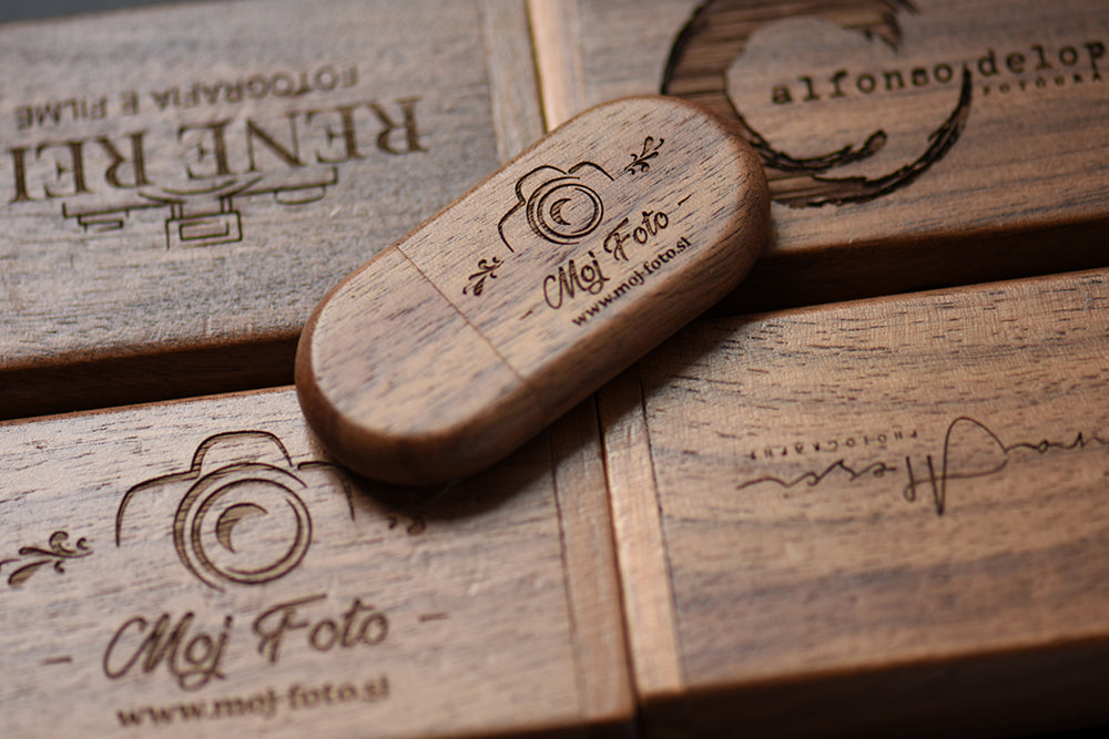 SHANDIAN Free LOGO Wooden + Box USB 2.0 Pen Drive 4GB 16GB 32GB 64GB Flash Drive Wedding Photography Gift U Disk