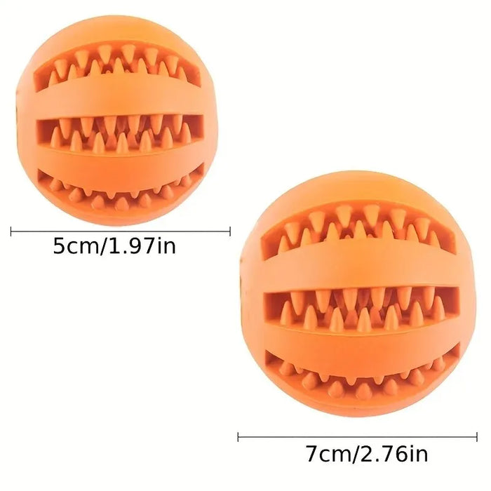 Pelota de juguete para perros, pelota antimasticable no tóxica para perros y gatos, pelota de limpieza de dientes para masticar y dispensador de golosinas para mascotas