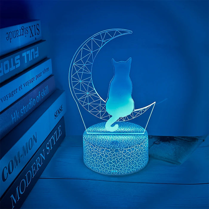 Lampe LED 3D romantique en acrylique pour moments amoureux et décoration festive