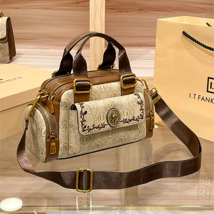 2024 Women's Designer Genuine Leather Crossbody Handbag - Retro Soft Pillow Style