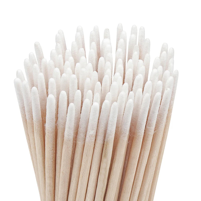 Coton-tige jetable en bois à Double extrémité, Ultra petit, 100 pièces, micro-brosses non pelucheuses pour enlever la colle des cils