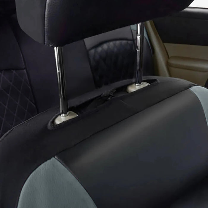 Funda de asiento de coche de piel sintética impermeable de cobertura total para todas las estaciones, ajuste universal para sedán, SUV y camioneta