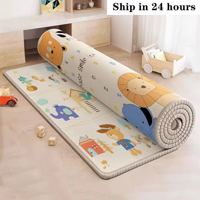 Tapis de jeu épais et écologique EPE non toxique pour bébé, tapis pliable pour bébé pour des activités de jeu et de rampement en toute sécurité