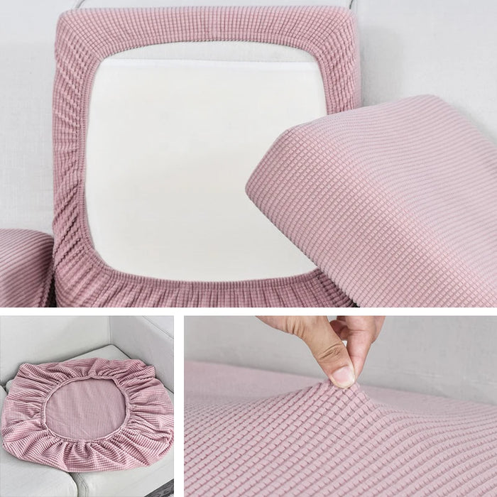 Housse de canapé Jacquard pour coussins d'assise - Housse de meuble élastique pour salon, amovible et lavable en machine 1 pièce