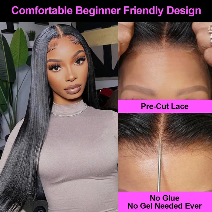 Wear Easy Go Straight Lace Perücke 13x4 13x6 Lace Front Perücken vorgeschnittene Spitze Echthaar bereit zum Tragen 360 6x4 5x5 Spitzenverschluss Perücke