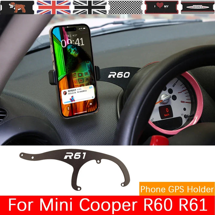 Interior del coche para Mini Cooper S Countryman R60 R61 Cooper S Paceman, soporte giratorio para teléfono móvil