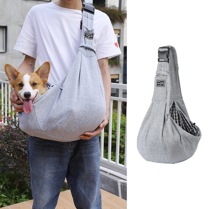 Transportín para perros ajustable para viajes al aire libre: cabestrillo para cachorros y perros pequeños, bolso de mano Corgi para un transporte cómodo