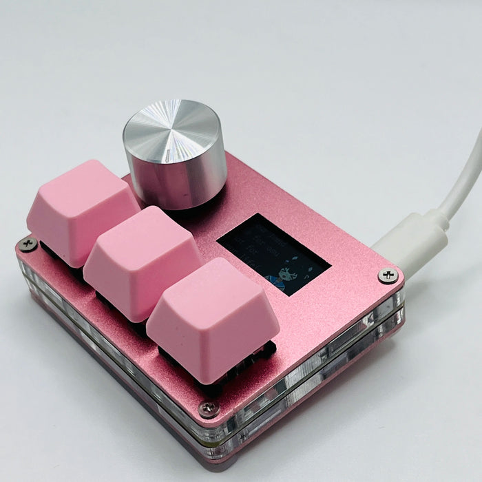 O3C SayoDevice OSU O3C interruptor de pasillo de liberación rápida teclado magnético rosa con botón