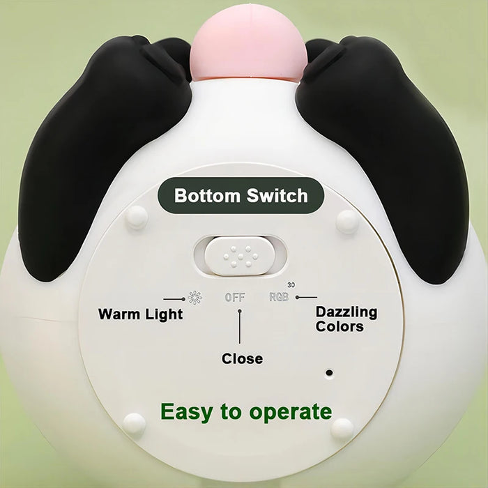 Panda-Nachtlicht mit LED – wiederaufladbare, niedliche Silikonlampe für Kinderzimmer, dimmbares Schlafenszeitlicht und perfektes Geburtstagsgeschenk