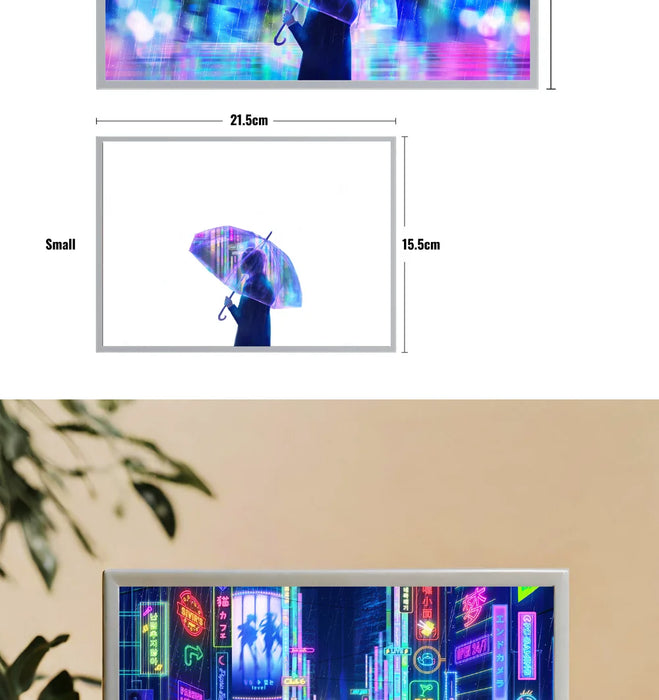 LED-Neonlicht mit Anime-Mädchen, HD-Fotos, einfacher USB-Anschluss mit Dimmer, einzigartige Geschenke für die Inneneinrichtung und Stimmungslampe