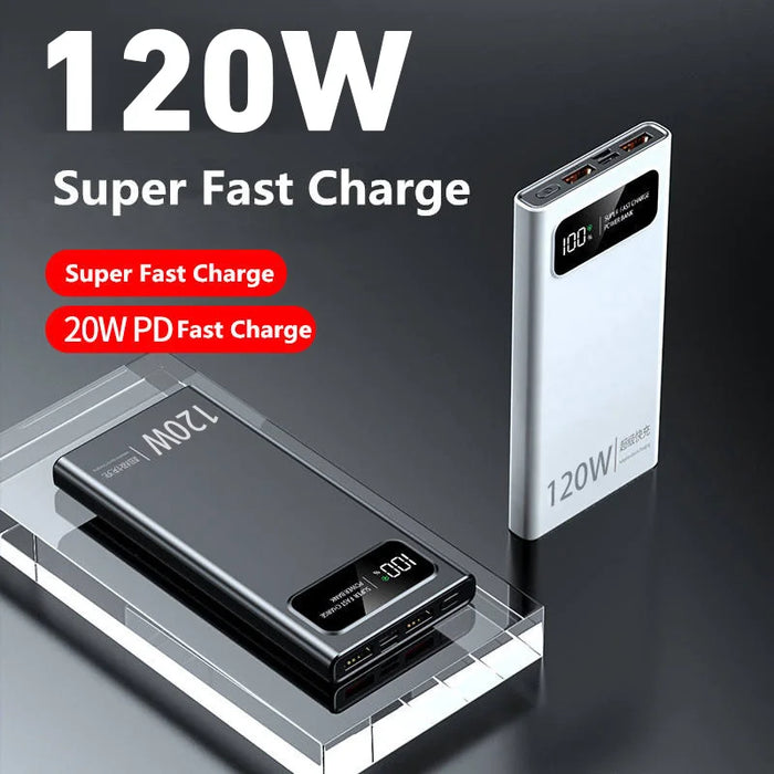 Banque d'alimentation Xiaomi 200 000 mAh 120 W avec charge ultra rapide et affichage numérique pour iPhone, Samsung et Huawei