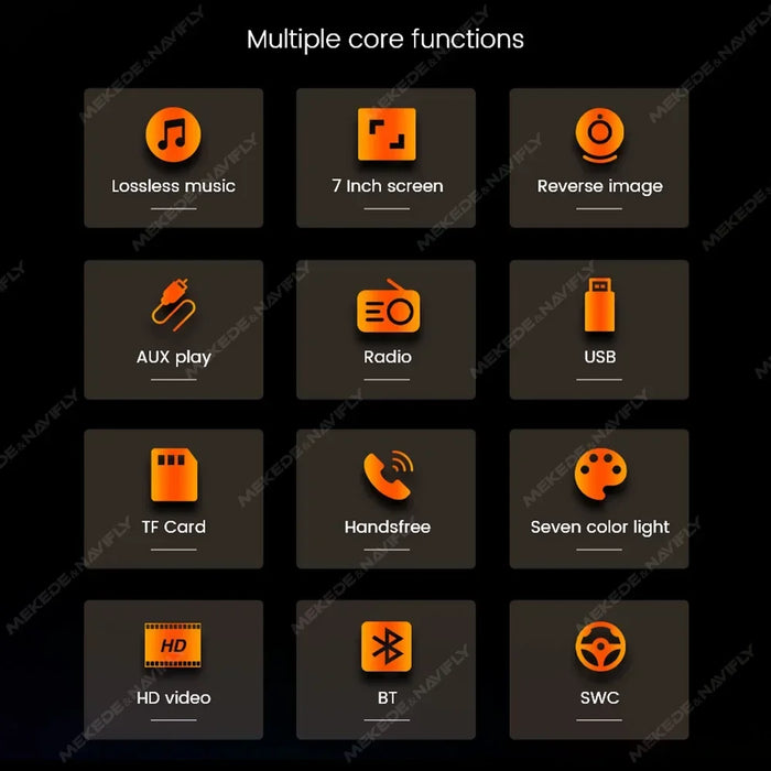 Autoradio 7 pouces 2 DIN avec écran tactile et CarPlay - Lecteur MP5 avec prise en charge Bluetooth, USB, FM, SD et caméra de recul HD