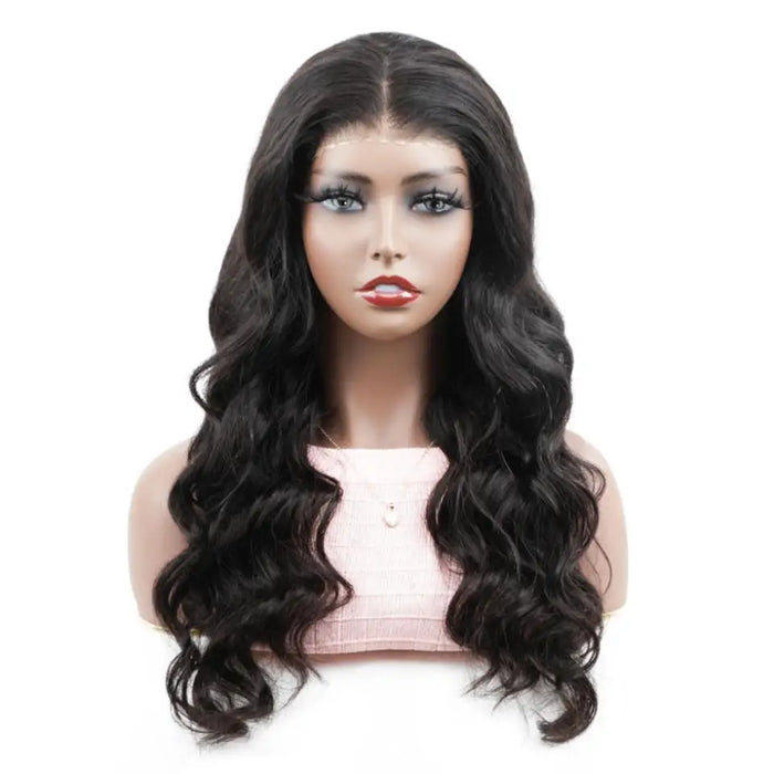 Perruque longue 360° Lace Front 32 pouces - Vague de corps en cheveux brésiliens, préparée pour une coiffure naturelle