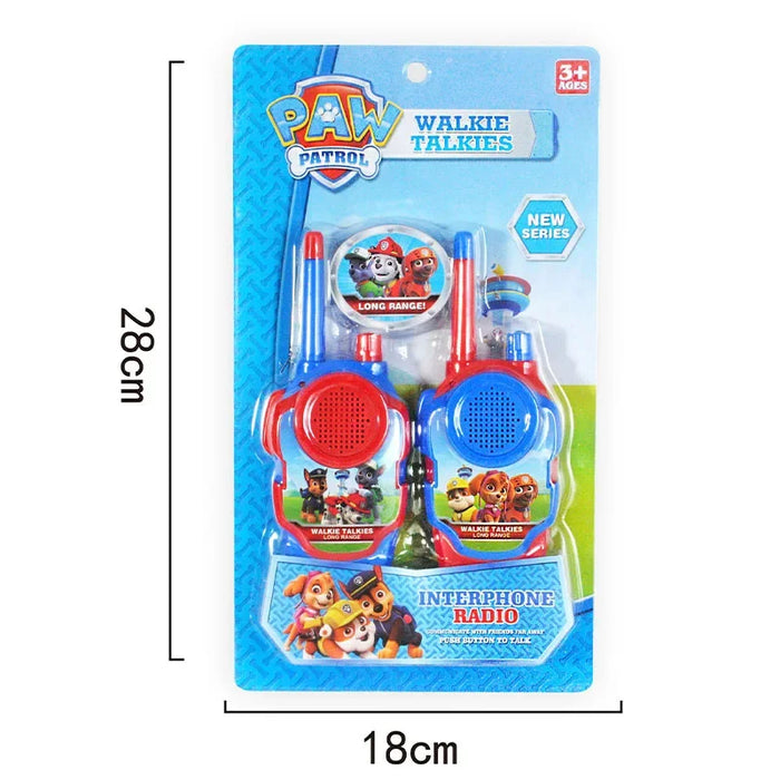 Ensemble de talkies-walkies PAW Patrol pour enfants – Communication radio de style dessin animé, équipement de jeu parent-enfant pour activités de plein air et jeux, cadeau