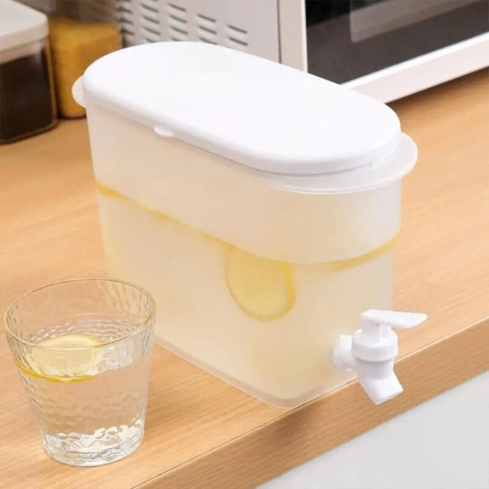 3,5 l Wasserbehälter mit Wasserhahnsystem – perfekt für Früchtetee und Limonade, kühlschrankfreundlicher Getränkespender